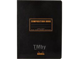 Книга для записей B5 190*250, 80л., лин "Rhodia Classic" склейка сбоку, обл. карт., черный Clairefontaine 119249C