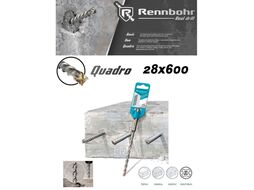 Бур SDS+ Quadro 4 грани 28x600 Rennbohr 512860