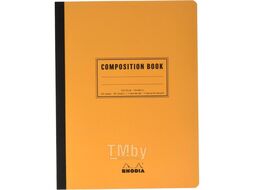 Книга для записей B5 190*250, 80л., лин "Rhodia Classic" склейка сбоку, обл. карт., оранжевый Clairefontaine 119248C