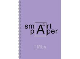 Тетрадь А4 80 л., клет. "Smart paper. No 3" спираль сбоку, обл. карт., мат. ламинация, сиреневый КанцЭксмо ТС4804953