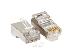 Коннектор RJ-45 TERACOM PRO экранированный 8P8C 30мкд Cat.5E универсальный (упак.20шт) EKF TRP-PLUG-5EFTP-20