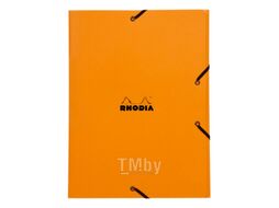 Папка на резинках А4 40 мм. "Rhodia" карт., оранжевый Clairefontaine 24328C