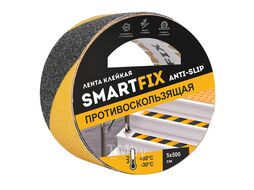 Клейкая лента противоскользящая "SmartFix" 50 мм*5 м, 850 мкм, черно-желтый