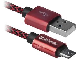 Кабель USB2.0 TO MICRO-USB 1M RED USB08-03T Defender 87801