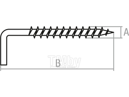 Крючок 5.0х80 мм Г-образный, цинк (100 шт в карт. уп.) STARFIX SM-31076-100