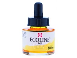 Краски жидкая акварель "ECOLINE" 201 желтый светлый, 30 мл.