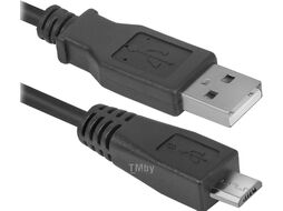 Кабель USB08-06 USB 2.0 AM-MicroBM, 1.8м, PolyBag Defender 87459