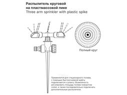 Распылитель круговой на пластмасс. пике STARTUL GARDEN (ST6010-11)