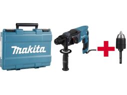 Перфоратор MAKITA HR 2470 X19 в чем. (780 Вт, 2.7 Дж, 3 реж., патрон SDS-plus, БЗП в комплекте, вес 2.6 кг)