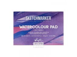 Блок бумаги для акварели "Sketchmarker" 100% хлопок, 21*31 см, 300 г/м2, 10 л., мелкозернистая