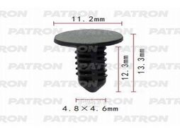 Клипса пластмассовая Ford применяемость: внутренняя отделка, бампер PATRON P37-0714