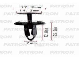 Клипса пластмассовая Ford применяемость: панель приборов, бампер PATRON P37-0748