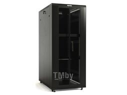 Шкаф коммутационный Hyperline (TTB-4268-DD-RAL9004) напольный 42U 600x800мм пер.дв.перфор. задн.дв.перфор. 2 бок.пан. 800кг черный 710мм 2055мм IP20 сталь