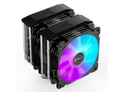 Кулер JONSBO CR-2100 LGA1366 / 115X / 775 / AM4 / AM3 /3+/AM2/+/FM2/+/FM1 (TDP 200W, PWM, 2 х 120mm Dynamic Multi-Color LED Fan, 6 тепловых трубок, 4-pin)