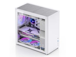 Корпус JONSBO D40 White без БП, боковая панель из закаленного стекла, mini-ITX, micro-ATX, ATX, белый