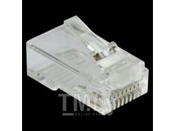 Коннектор RJ45 тип EZ, 8P8C, UTP, Cat.5e, универсальный, покрытие 50 микрон,100 шт. Lanmaster LAN-EZ45-8P8C/U5E-100