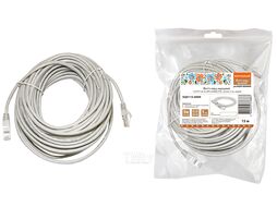 Патч-корд народный U/UTP Cat 5e 4PR 24AWG PVC, литой 15 м, серый SQ0115-0009