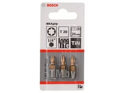 Насадка (бита) Torx Т20х25мм TIN (2607001691) (BOSCH)