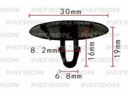 Клипса пластмассовая Lexus, Toyota применяемость: капот, шумоизоляция PATRON P37-0376