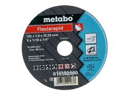 Круг отрезной нерж Flexiarapid 125x1,6 прямой METABO 616182000