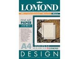 Бумага A4, 200г/м2, 10л., белый матовое кожа для струйной печати Lomond 0917041