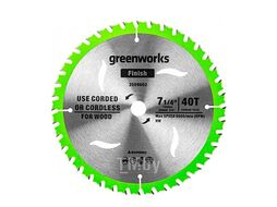 Диск пильный по дереву для циркулярной пилы 184x20 мм, 40T Greenworks 2943307