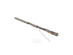 Кабель информационный Hyperline UUTP4-C5E-S24-IN-PVC-GY-100 кат.5E U/UTP 4X2X24AWG PVC внутренний 100м серый