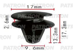 Клипса пластмассовая GM применяемость: вери,отделка (различная) PATRON P37-1935