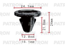 Клипса пластмассовая Mitsubishi применяемость: кузов, бампер PATRON P37-1798