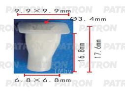 Клипса пластмассовая MITSUBISHI применяемость: универсальный PATRON P37-1714