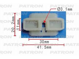 Клипса пластмассовая Audi, Seat, Skoda, Volkswagen применяемость: молдинги PATRON P37-0458