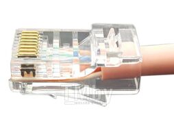 Коннектор Hyperline (PLEZ-8P8C-U-C6-100) UTP кат.6 RJ45 прозрачный (100шт)