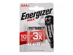 Батарейка Energizer MAX E92/AAA BP4 LR03/4BL MAX 4 шт E300157303