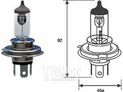 Лампа галогеновая H4 12V MAGNETI MARELLI 2555100000