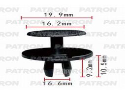 Клипса пластмассовая BMW, Mercedes, Peugeot применяемость: отделка, брызговики, радиатор - облицовка PATRON P37-0208