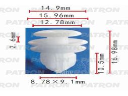 Клипса пластмассовая Honda, Lexus, Toyota применяемость: кузов - молдинг PATRON P37-0104