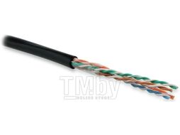 Кабель информационный Hyperline UUTP4-C5E-S24-OUT-PE-BK-100 кат.5E U/UTP 4X2X24AWG PE внутренний 100м черный