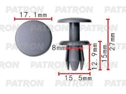 Клипса пластмассовая применяемость: распорная (серая) bmw \ mini PATRON P37-1663