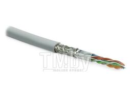 Кабель информационный Hyperline SFUTP4-C5E-S24-IN-LSZH-GY-305 кат.5E SF/UTP 4X2X24AWG LSZH внутренний 305м серый