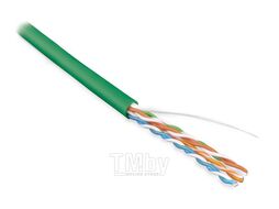 Кабель информационный Hyperline UUTP4-C5E-S24-IN-LSZH-GN-100 кат.5E U/UTP 4X2X24AWG LSZH внутренний 100м зеленый