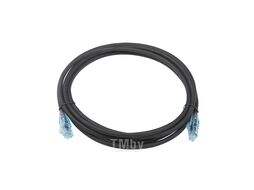 Патч-корд Hyperline PC-LPM-UTP-RJ45-RJ45-C6-3M-LSZH-BK PC-LPM-UTP-RJ45-RJ45-C6-3M U/UTP не экранированный RJ-45 вил.-вилка RJ-45 кат.6 3м черный LSZH 24AWG