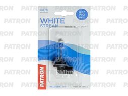 Лампа галогенная блистер H27W/2 12V 27W 3800K PGJ13 White Stream (+100% яркости, яркий белый свет, +50м светового потока) PATRON PLH27W/2-BSB1