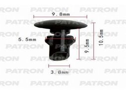 Клипса пластмассовая NISSAN применяемость: резинка уплотнителя PATRON P37-0767