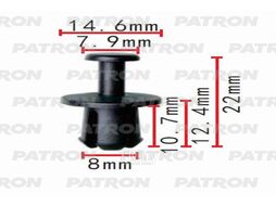 Клипса пластмассовая BMW применяемость: решётки, уплотнитель PATRON P37-0209