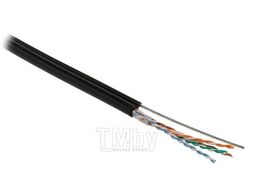 Кабель информационный Hyperline UUTP4-C5E-S24-SW-OUT-PE-BK-500 кат.5E U/UTP 4X2X24AWG PE внешний 500м черный