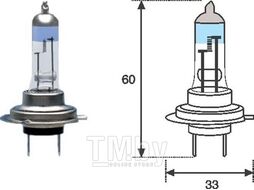 Лампа галогеновая H7 12V X-TREME Light +50% MAGNETI MARELLI 2586100000