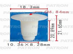 Клипса пластмассовая Lexus, Toyota применяемость: подкрылок, внутренняя отделка PATRON P37-0346