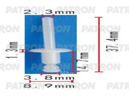 Клипса пластмассовая Audi,Seat,Skoda,Volkswagen применяемость: заклёпка пластиковая PATRON P37-1958