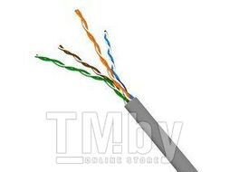 Кабель TWT UTP, серии XS, 4 пары, Кат.5e, PVC, серый, 100 метров Lanmaster TWT-5EUTP-XS/100