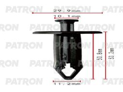 Клипса пластмассовая GM применяемость: бампер, брызговики PATRON P37-1864